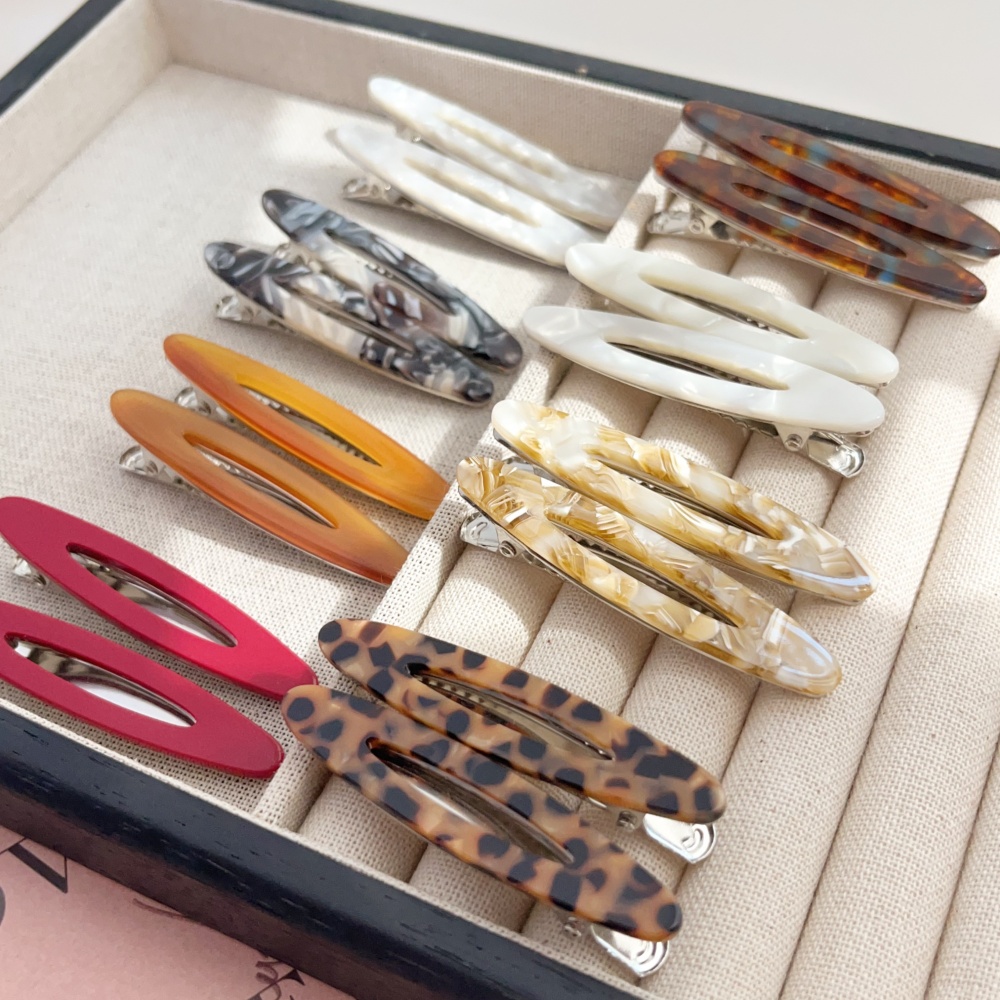 Bobby Pin Bulk - 2pcs/Set Elegant Acetate Oval Hairpins Barrettes