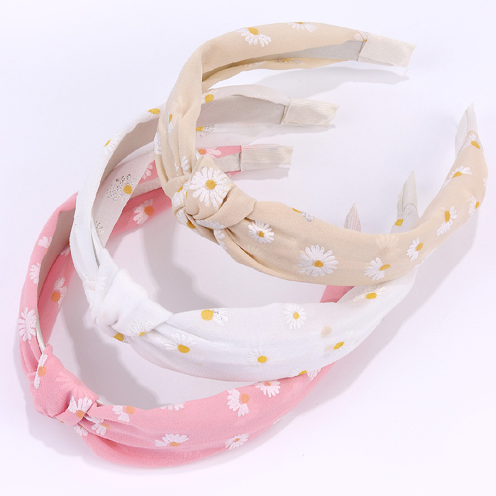 Hair Care Gift Set - 3pcs/set Daisy Pattern Headband for Girls