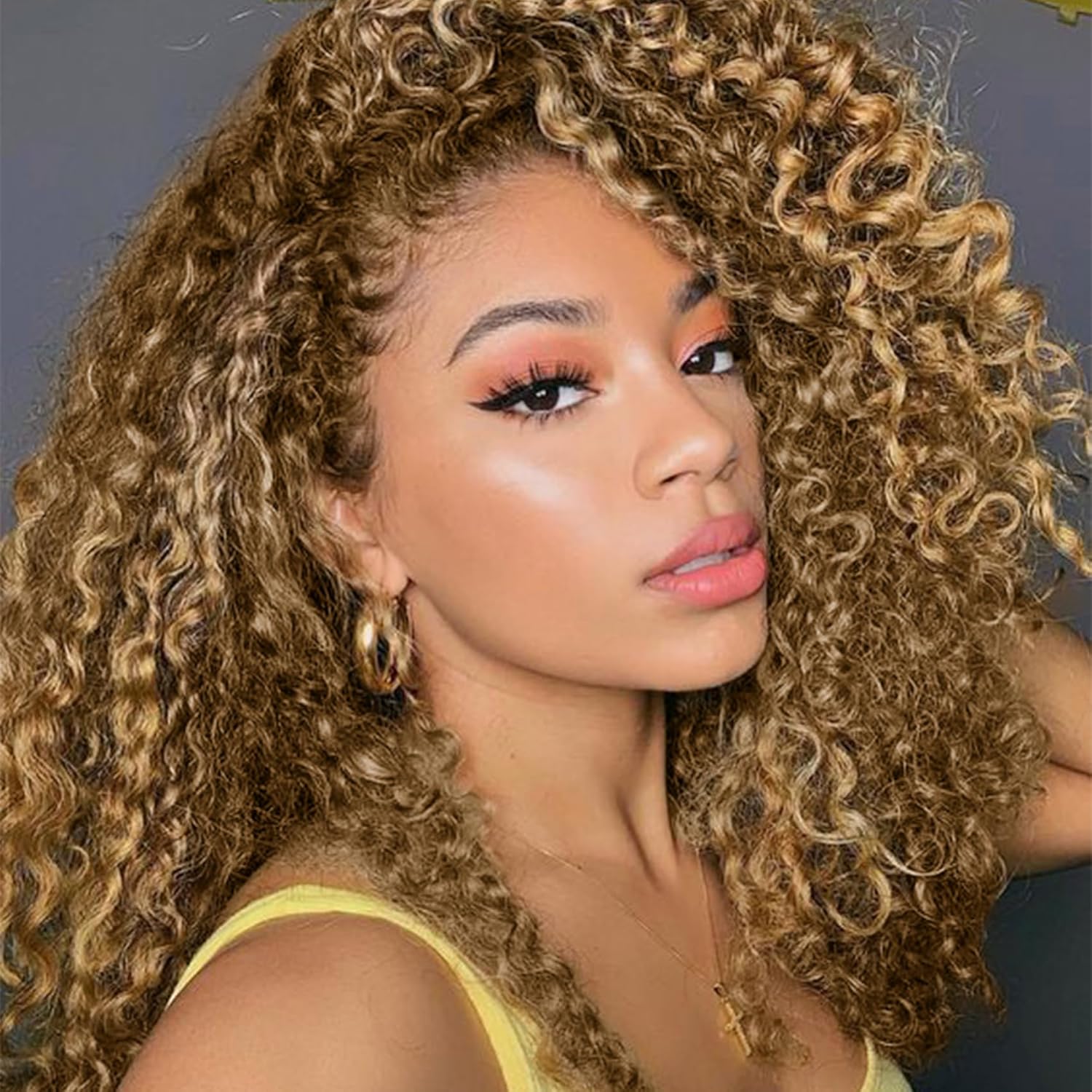 Feather Hair Extension - Honey Blonde Highlight Colored Feather Crochet