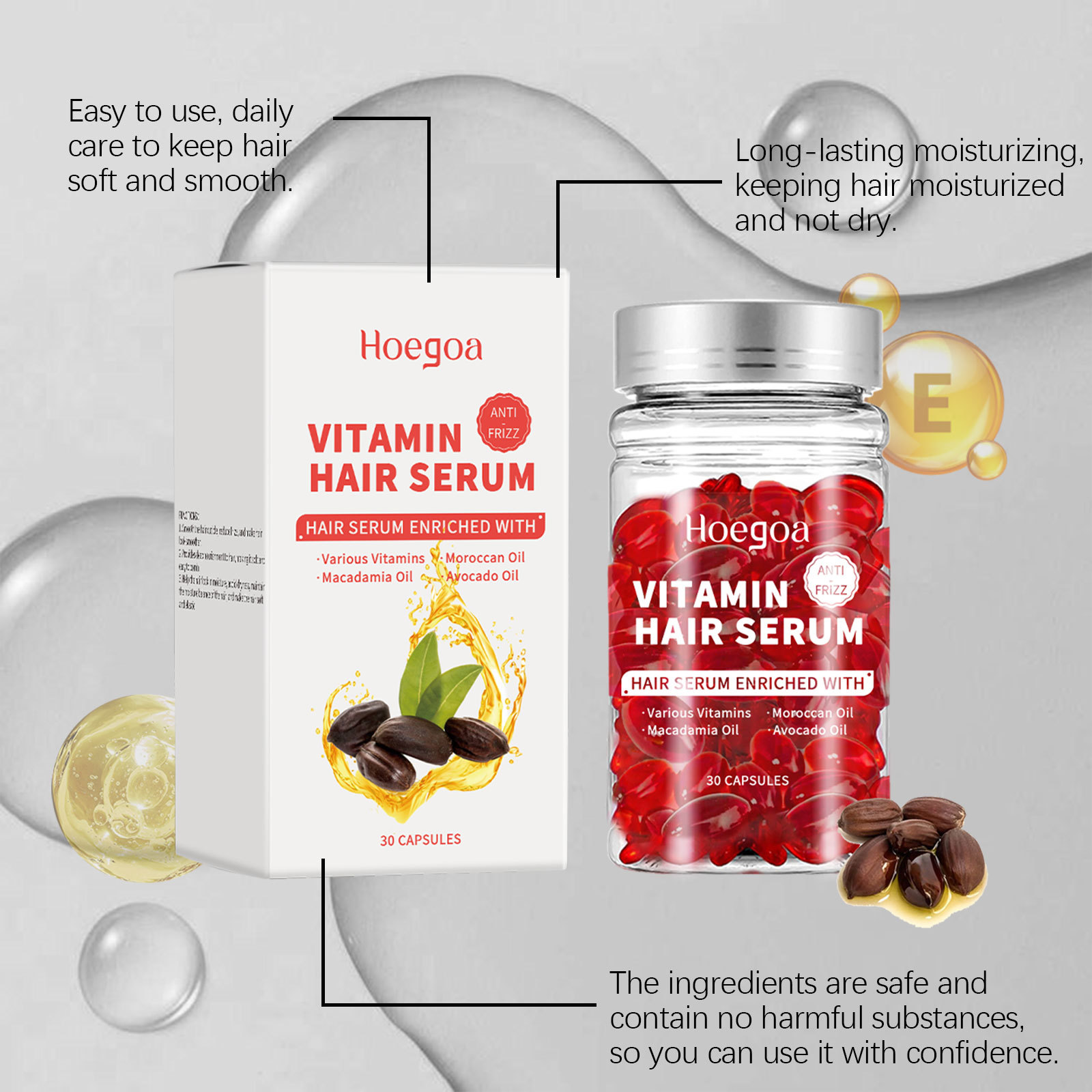 Hair Care Essential Oil - Vitamin Hair Care Serum Capsules Increase