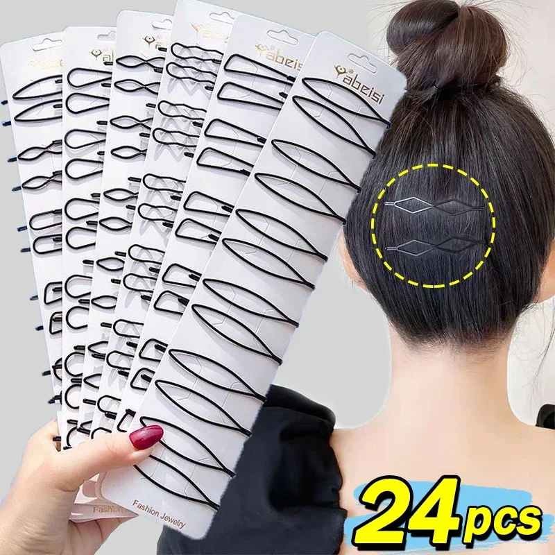 3/24pcs Black Simple Bobby Hai - Bobby Pin Bulk recension och pris