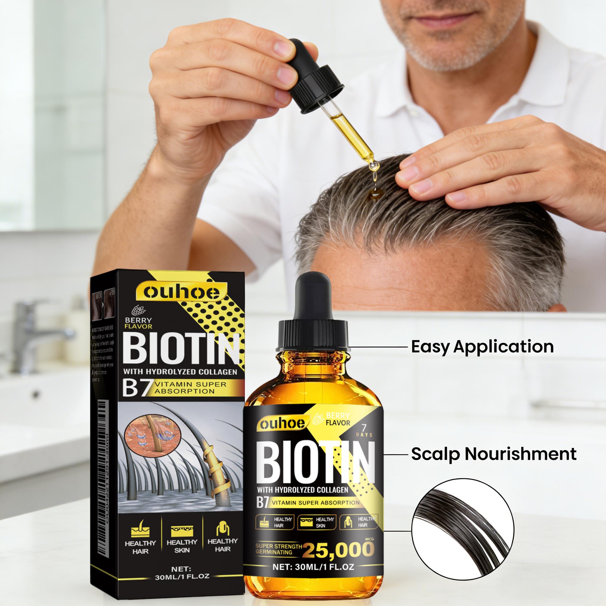 Biotin Hair Oil Collagen Scalp - Hair Care Collagen recension och pris
