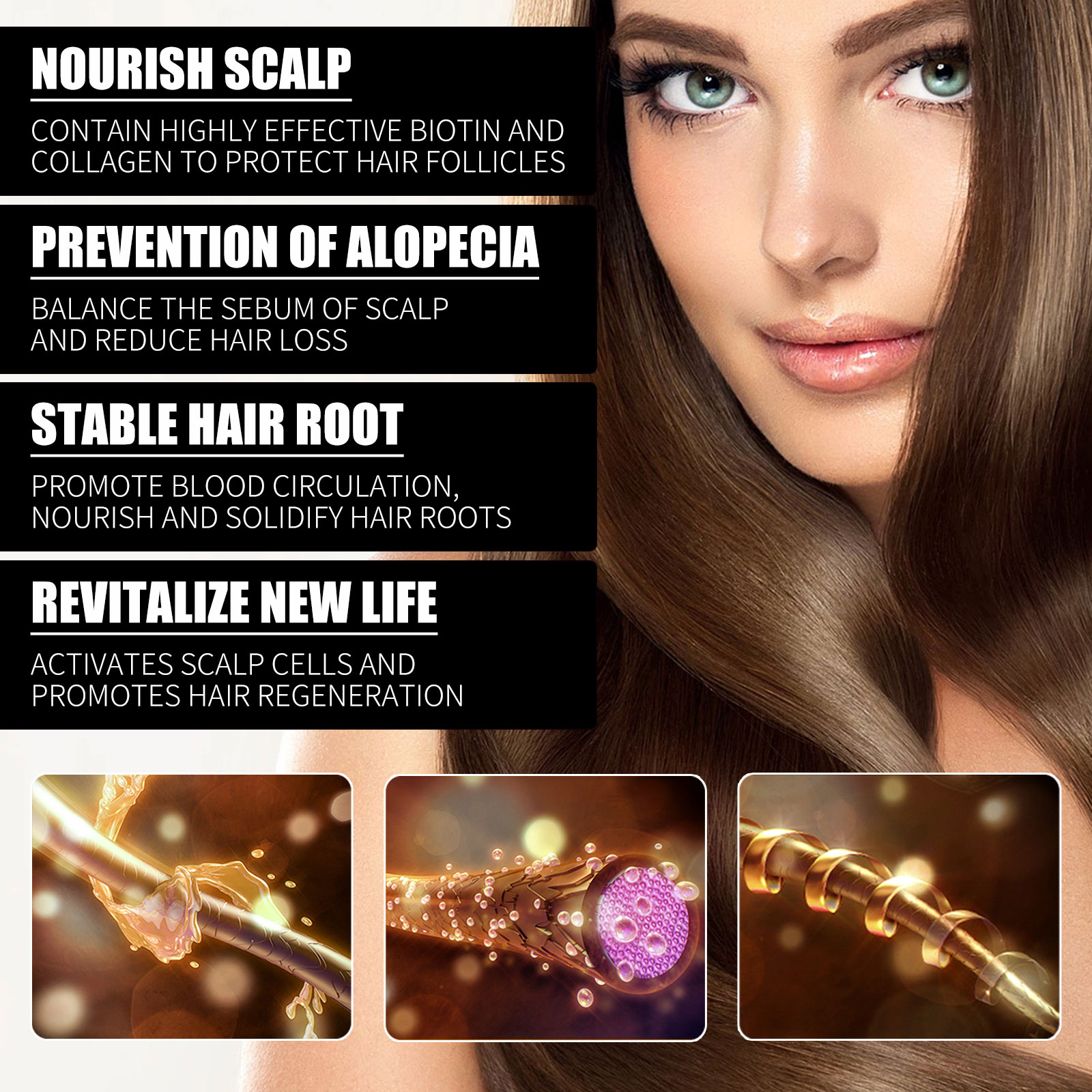 Biotin Hair Oil Collagen Scalp - Hair Care Collagen recension och pris