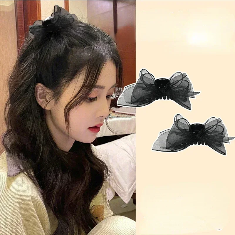 2pcs Black Matte Bowknot Mesh  - Bobby Pin Bulk recension och pris