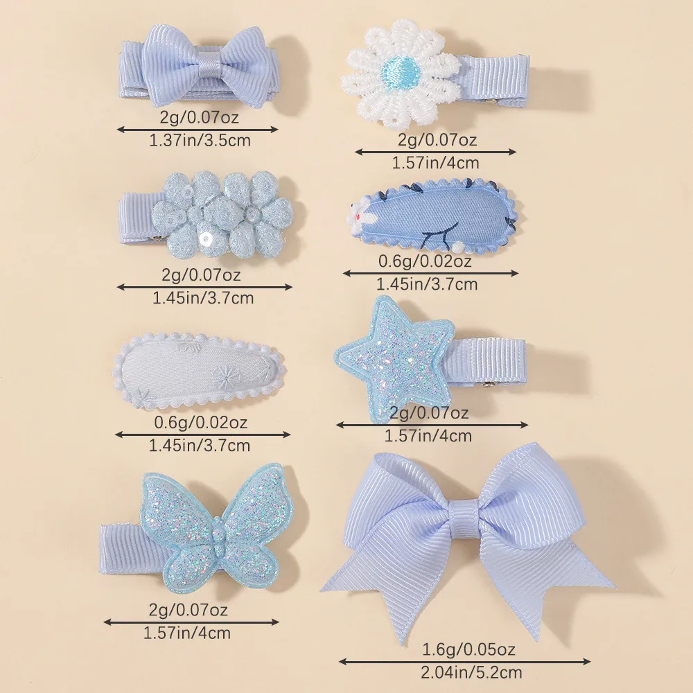 8Pcs/Set Girls Barrette Haircl - Hair Care Gift Set recension och pris
